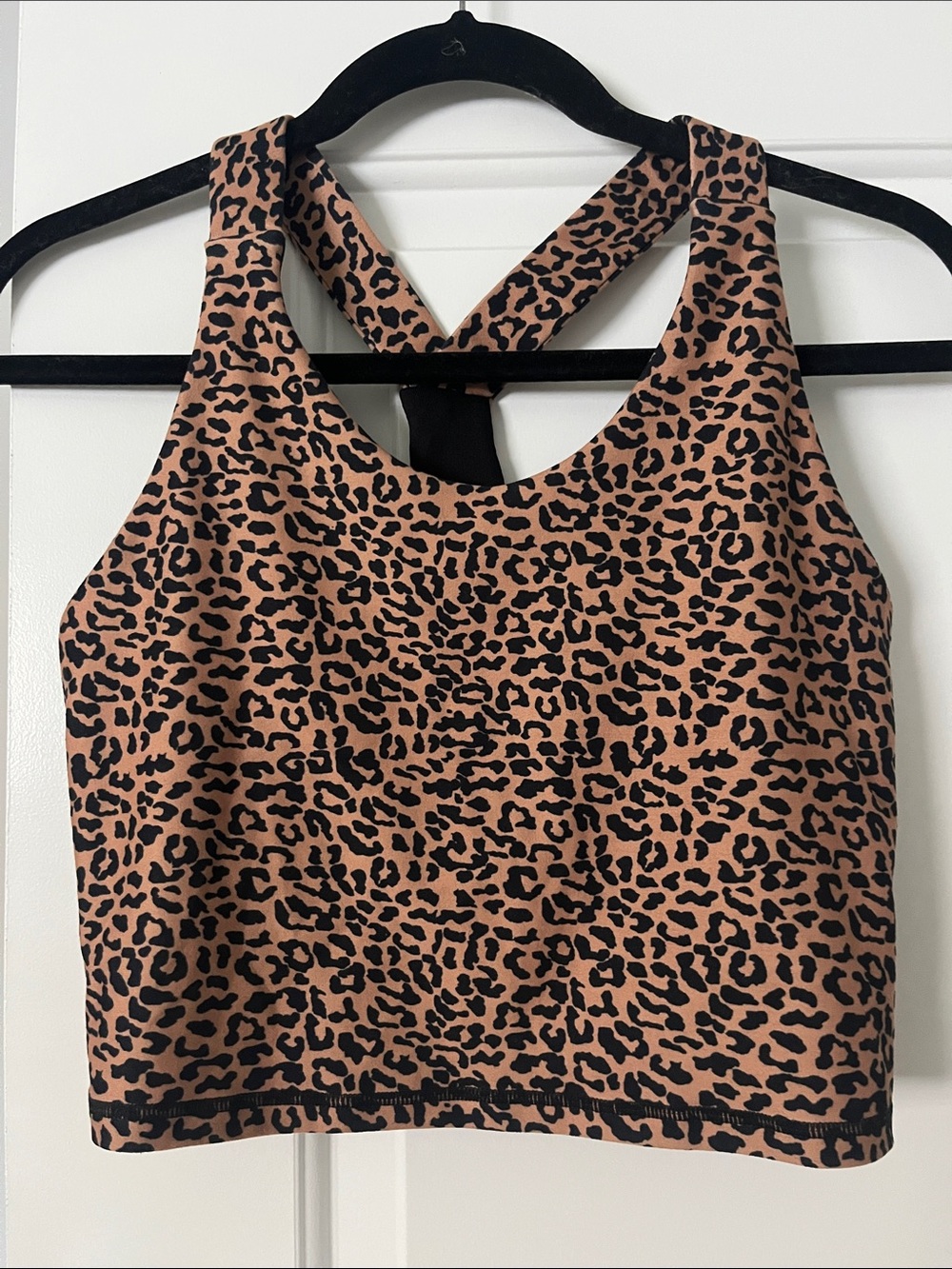 Kyodan Leopard Print Sports Bra — Tan & Black